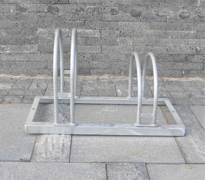 Suporte de chão para estacionamento de 2 mountain bikes ao ar livre portátil múltiplo