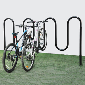 Suporte de estacionamento de garagem para 3 bicicletas multiciclagem de aço com armazenamento